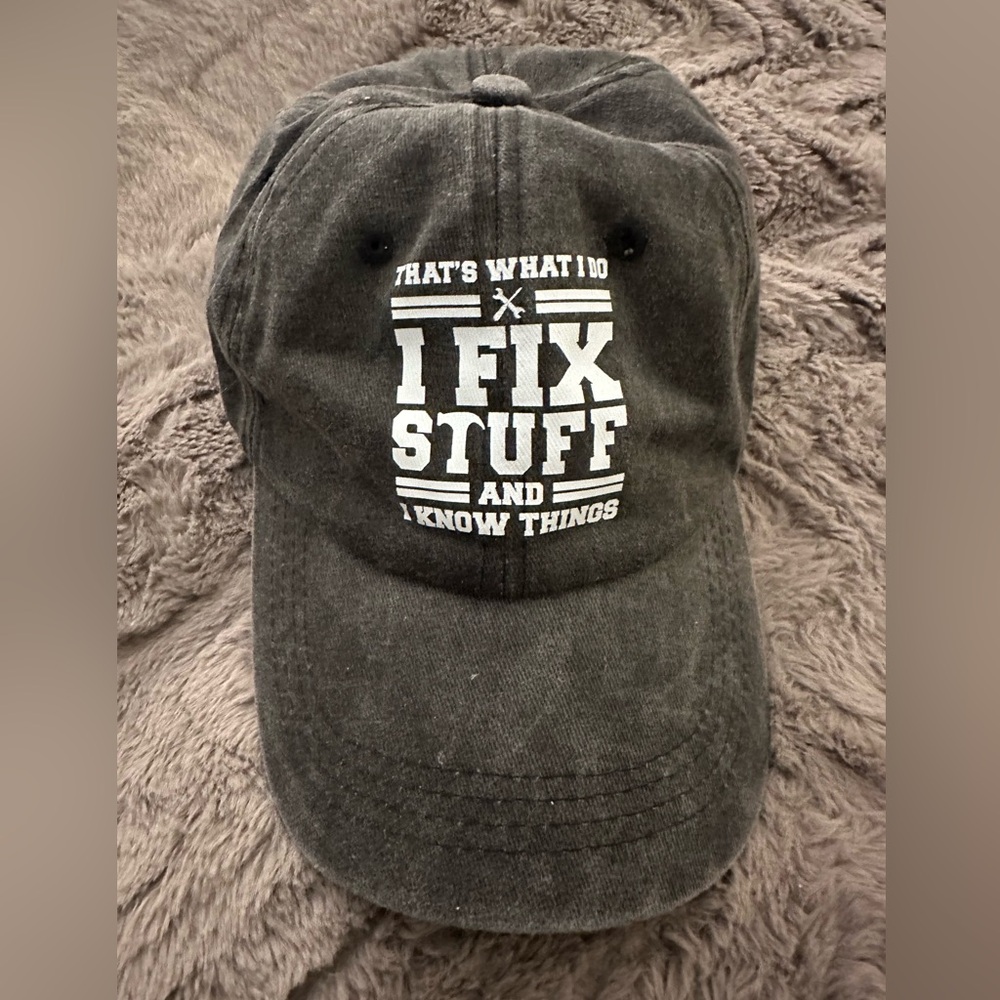 Men's Charcoal 'I Fix Stuff' Cap